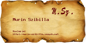 Murin Szibilla névjegykártya